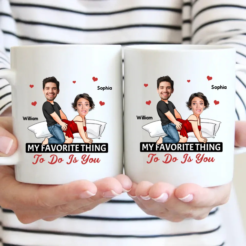 Customized Couple Mug - Unique Mugs Personalized with Names,Photos and Cartoon Images - A Gift For Girlfriend,Boyfriend,Wife,Husband,Anniversary