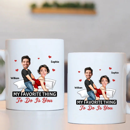 Customized Couple Mug - Unique Mugs Personalized with Names,Photos and Cartoon Images - A Gift For Girlfriend,Boyfriend,Wife,Husband,Anniversary