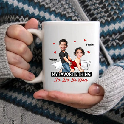 Customized Couple Mug - Unique Mugs Personalized with Names,Photos and Cartoon Images - A Gift For Girlfriend,Boyfriend,Wife,Husband,Anniversary