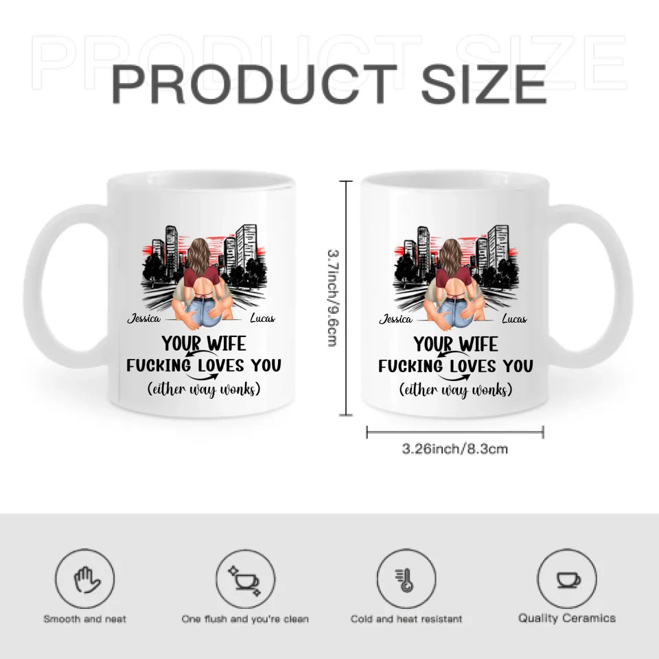 Customized Safe Driving Reminder Mug - Personalized Name and Character Safe Driving Themed Couple's Mug - A Gift For Husband,Boyfriend