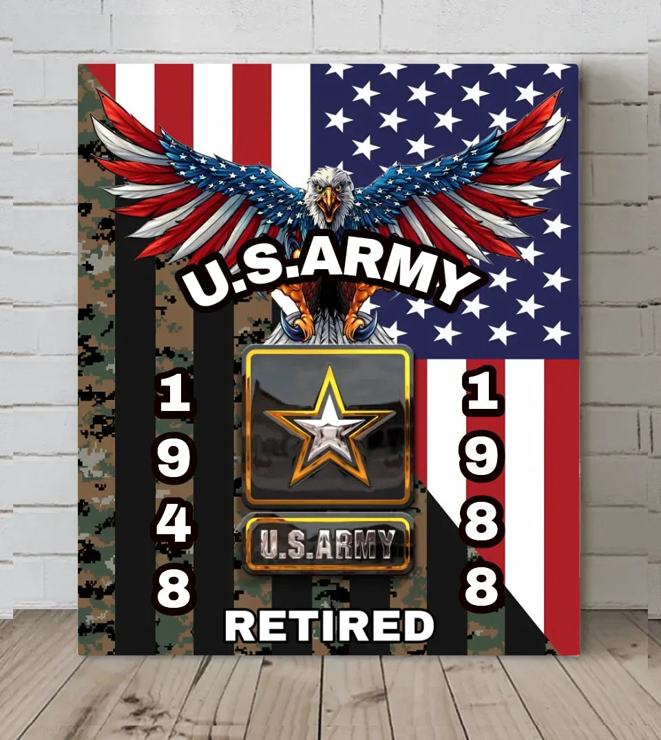 Personalized Veterans Canvas Painting - Gifts for Veterans