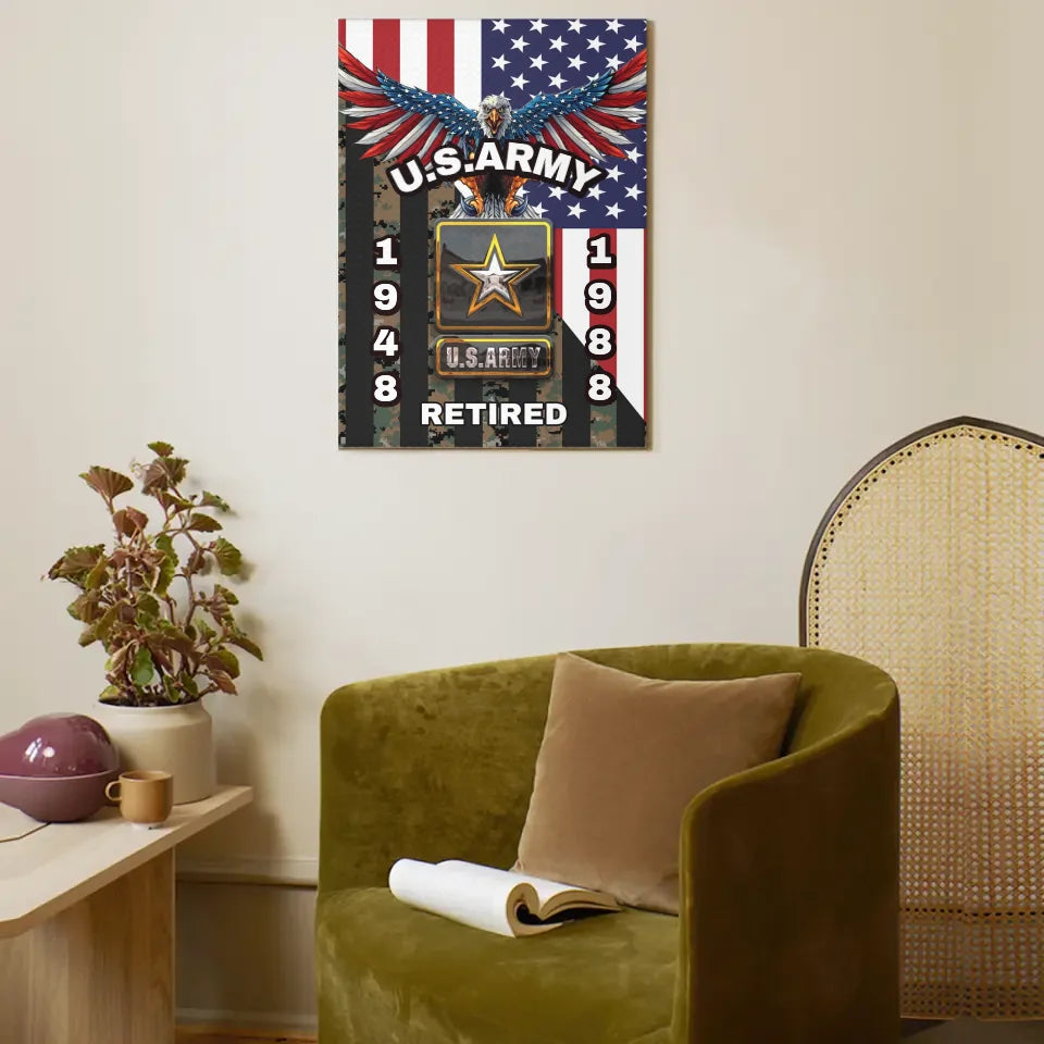 Personalized Veterans Canvas Painting - Gifts for Veterans