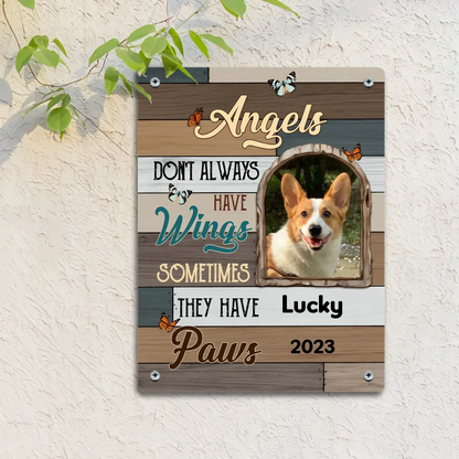 Customized Pet Memorial Metal Sign - Personalized Metal Decorative Plaques with Pet Photo,Name and Year - A Meaning Gift For Pet Owners,Pet Lovers