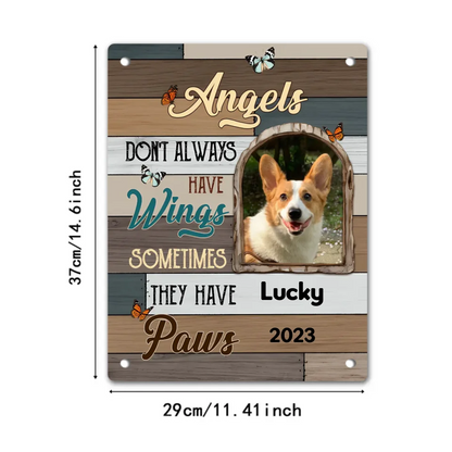 Customized Pet Memorial Metal Sign - Personalized Metal Decorative Plaques with Pet Photo,Name and Year - A Meaning Gift For Pet Owners,Pet Lovers