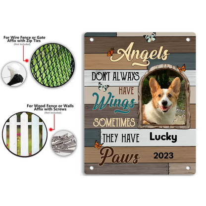 Customized Pet Memorial Metal Sign - Personalized Metal Decorative Plaques with Pet Photo,Name and Year - A Meaning Gift For Pet Owners,Pet Lovers