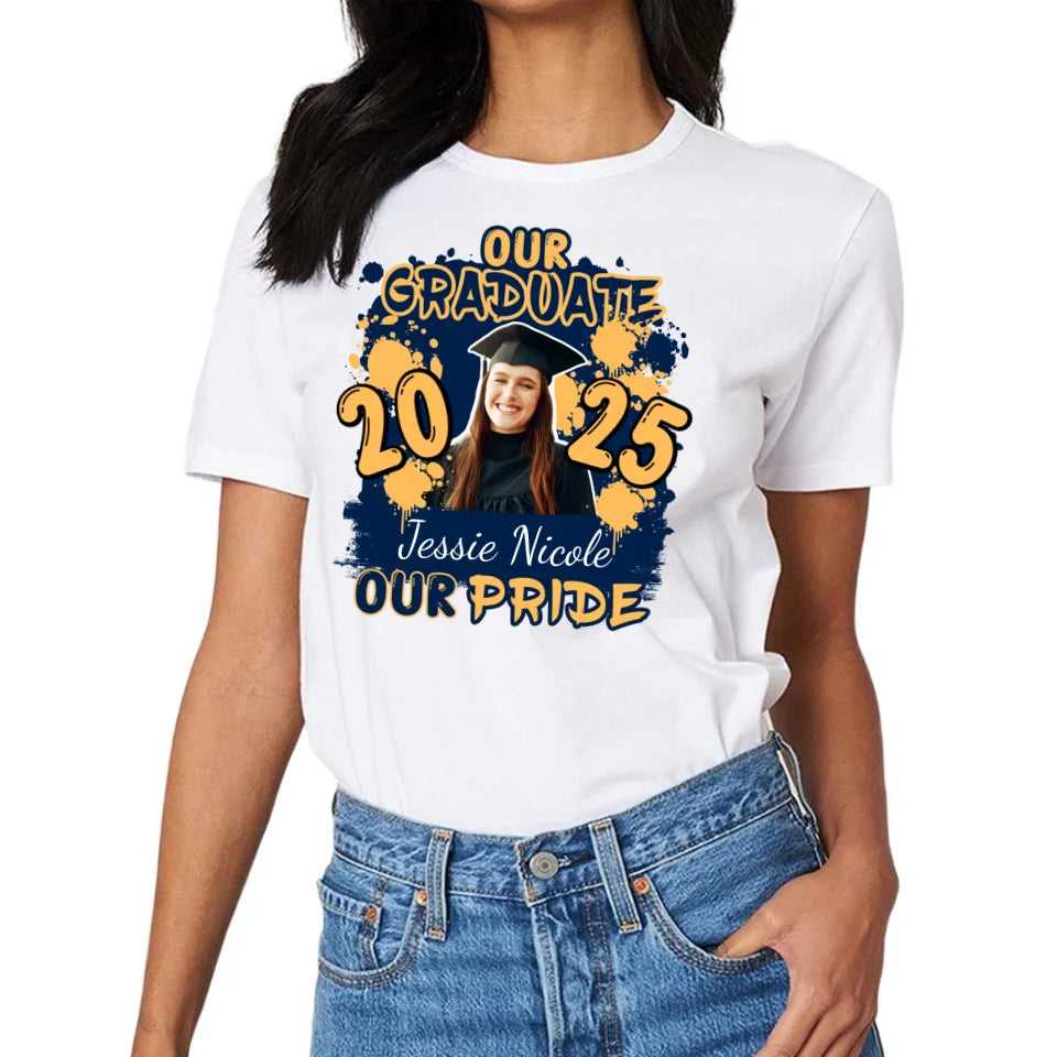 Customized Graduation Season Apparel - Personalized Photo,Name and Year Graduation Clothing - A Commemorative Gift For Students,Grandchildren,Brother,Sister