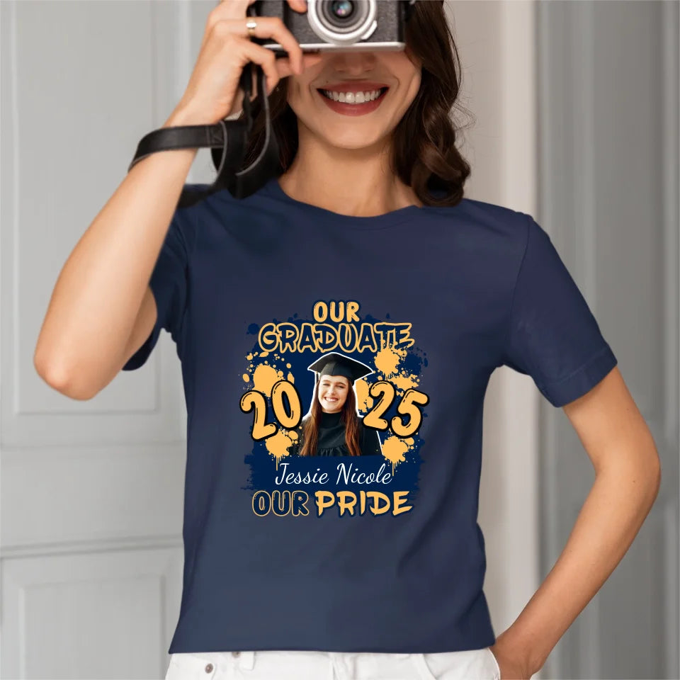 Customized Graduation Season Apparel - Personalized Photo,Name and Year Graduation Clothing - A Commemorative Gift For Students,Grandchildren,Brother,Sister