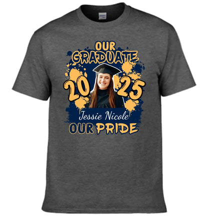 Customized Graduation Season Apparel - Personalized Photo,Name and Year Graduation Clothing - A Commemorative Gift For Students,Grandchildren,Brother,Sister