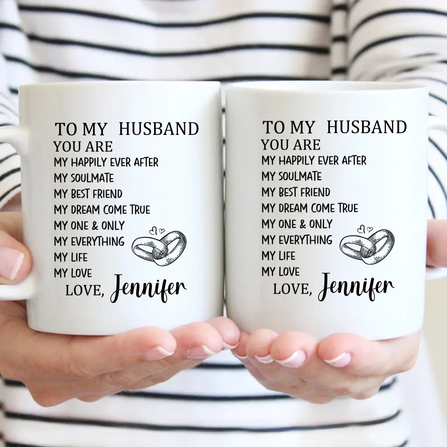 Customized Mugs to Express Love - Personalized Nickname and Name Love Letter Mug - A Gift For Girlfriend,Boyfriend,Wife,Husband