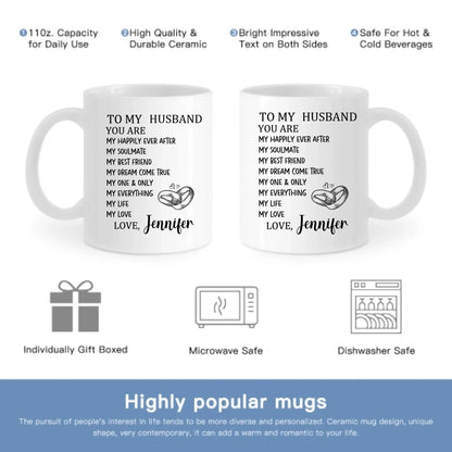 Customized Mugs to Express Love - Personalized Nickname and Name Love Letter Mug - A Gift For Girlfriend,Boyfriend,Wife,Husband