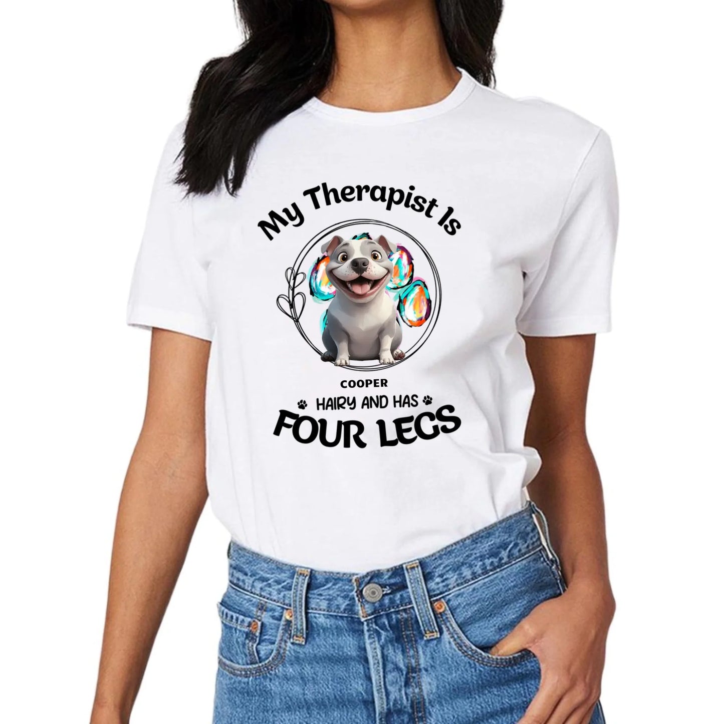 Customized Puppy Themed Apparel - Personalized Puppy Pattern and Name Pet Memorial Clothes -  A Gift For Dog Lovers,Dog Owners