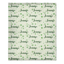 Name Custom Personalized Clover Lucky Baby Blanket St. Patrick's Day Baby Shower Gift for Baby