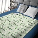 Name Custom Personalized Clover Lucky Baby Blanket St. Patrick's Day Baby Shower Gift for Baby