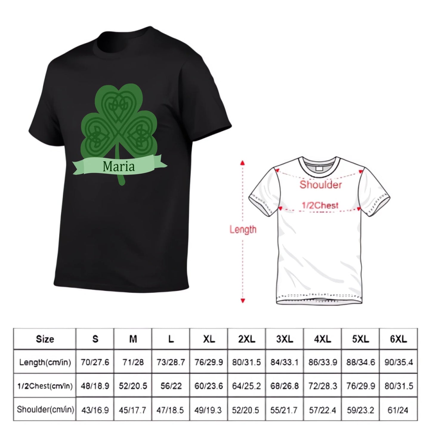 Customized St. Patrick's Day Apparel - Personalized Name Green Clover Lucky Costume -  A Gift For Friend,Family,Roommates,BFF