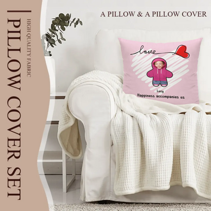 Customized Fun Family Pillowcase - Personalized Love Customized Fun Family Pillowcase with Family Member Photos and Names - A Gift For Family,Parent,Children