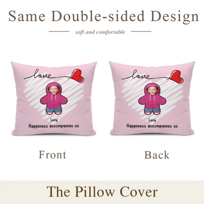 Customized Fun Family Pillowcase - Personalized Love Customized Fun Family Pillowcase with Family Member Photos and Names - A Gift For Family,Parent,Children