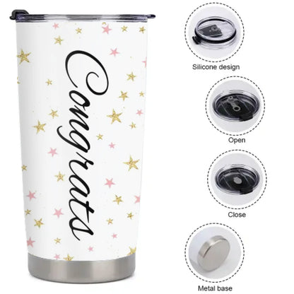 Customized Graduation Gifts - Personalized Name and School Name Graduation Commemorative Thermos Gift - A Gift For Children,Grandchildren,Graduates