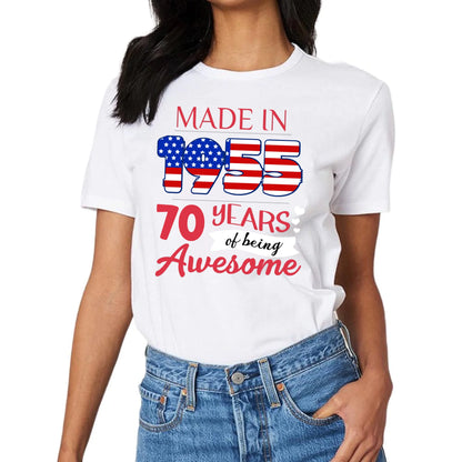 Customized American Memorial Apparel - Personalized Year and Number American Milestone Commemorative Apparel -  A Gift For Friend,Family,Patriots