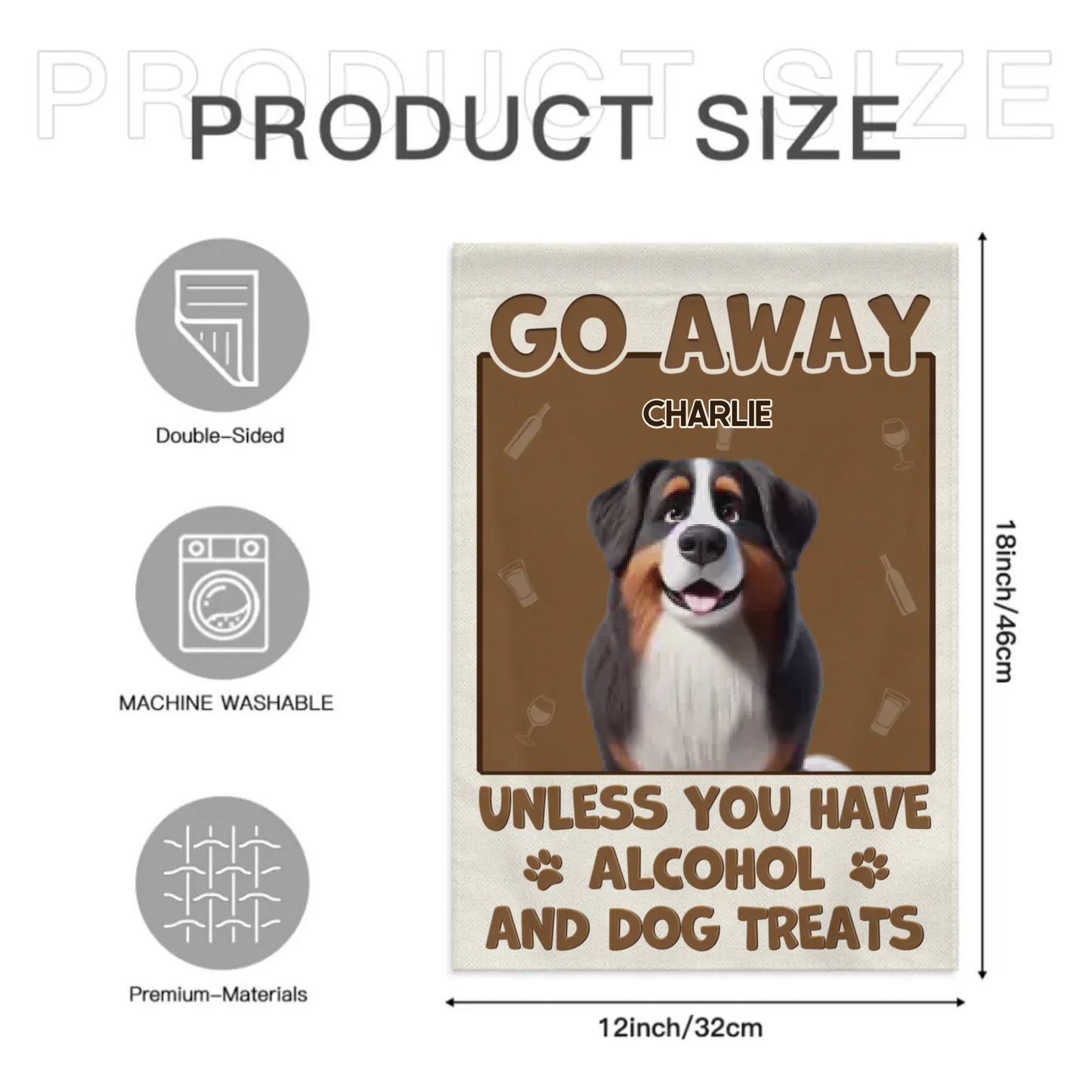 Customized Pet Themed Flag - Cute Garden Flag Personalized with Background,Title,Pet Type and Name - A Funny Gift For Pet Owners,Pet Lovers