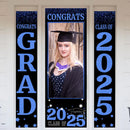 Three Slices Front Door Banner With Pictures Class of 2025 - High School or College University for Graduation Door Banner for Front Door or Porch