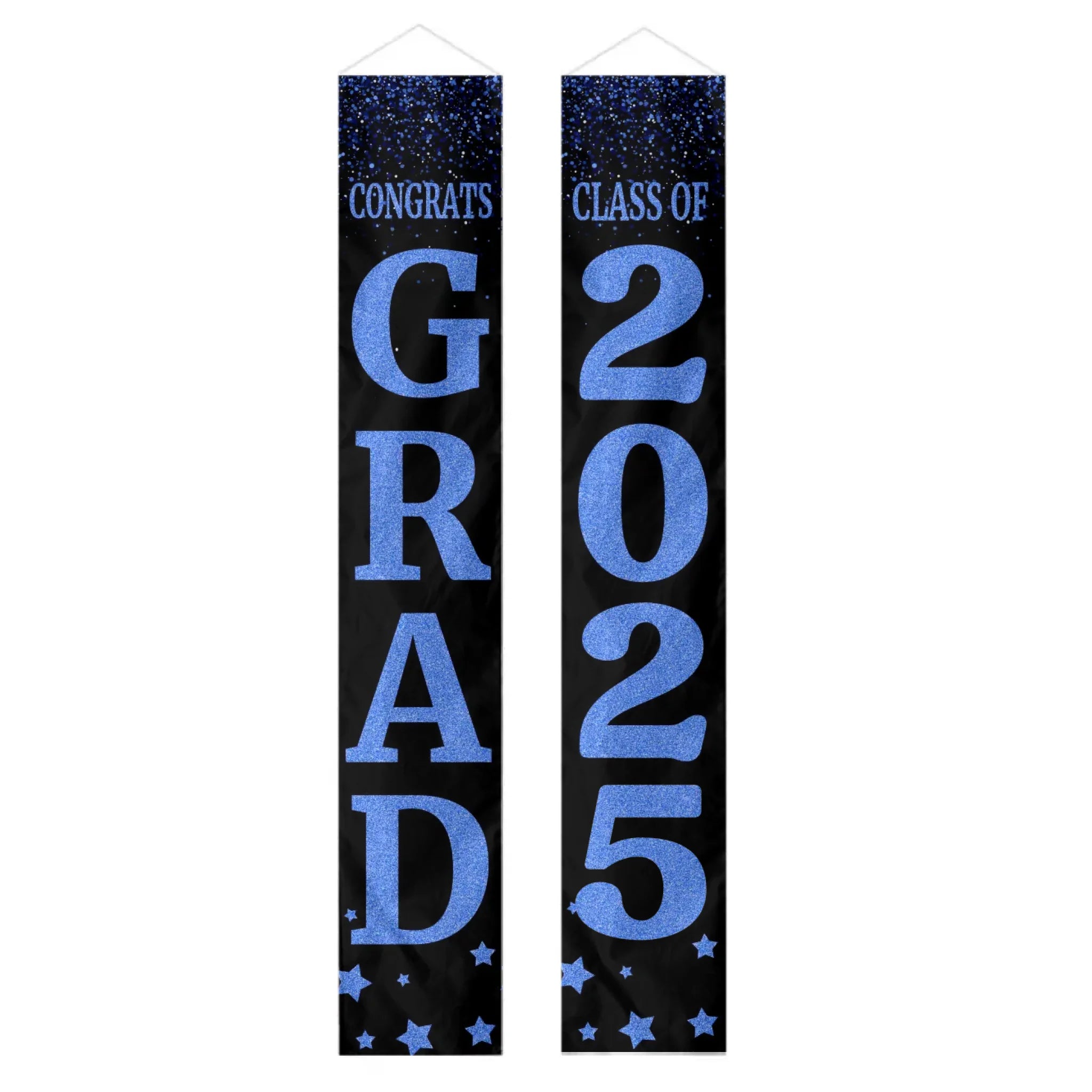 Three Slices Front Door Banner With Pictures Class of 2025 - High School or College University for Graduation Door Banner for Front Door or Porch