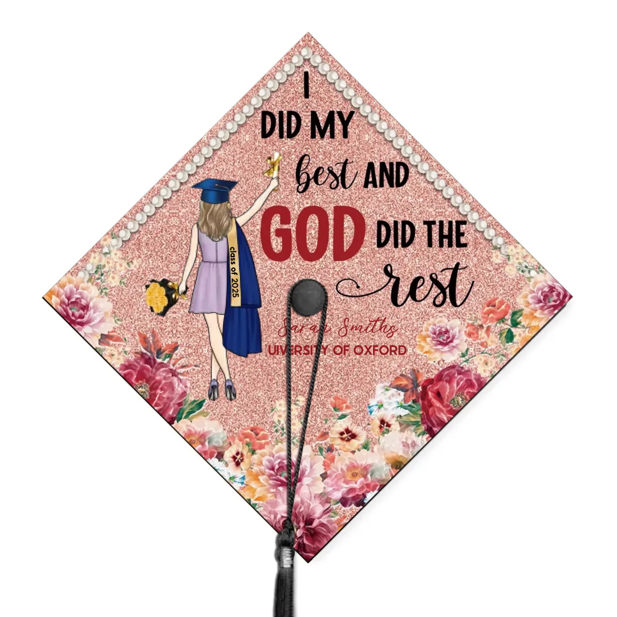 Customized Bachelor's Degree Caps for Graduation Season - Personalized Graduation Cap Decorations - A Gift for Graduate,Friend,BFF,Grandchildren