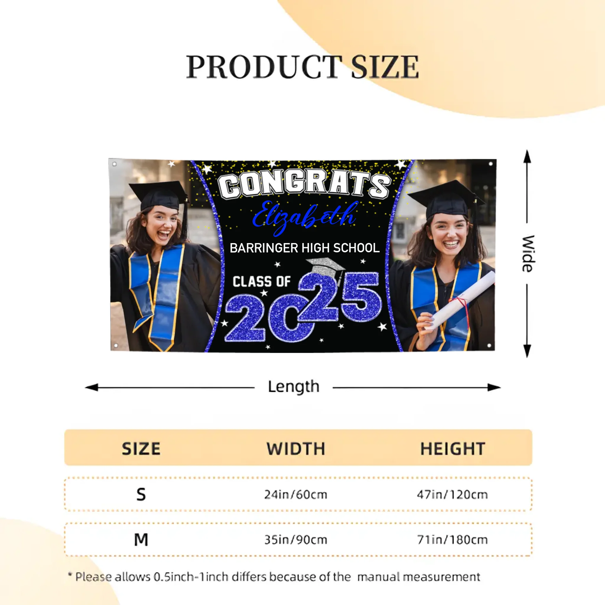 2025 Graduation Banner - Custom Photo Graduation Commemorative Gift