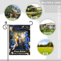 Graduation Welcome Flag – Custom Grad Party Decor – Celebrate Our Grads