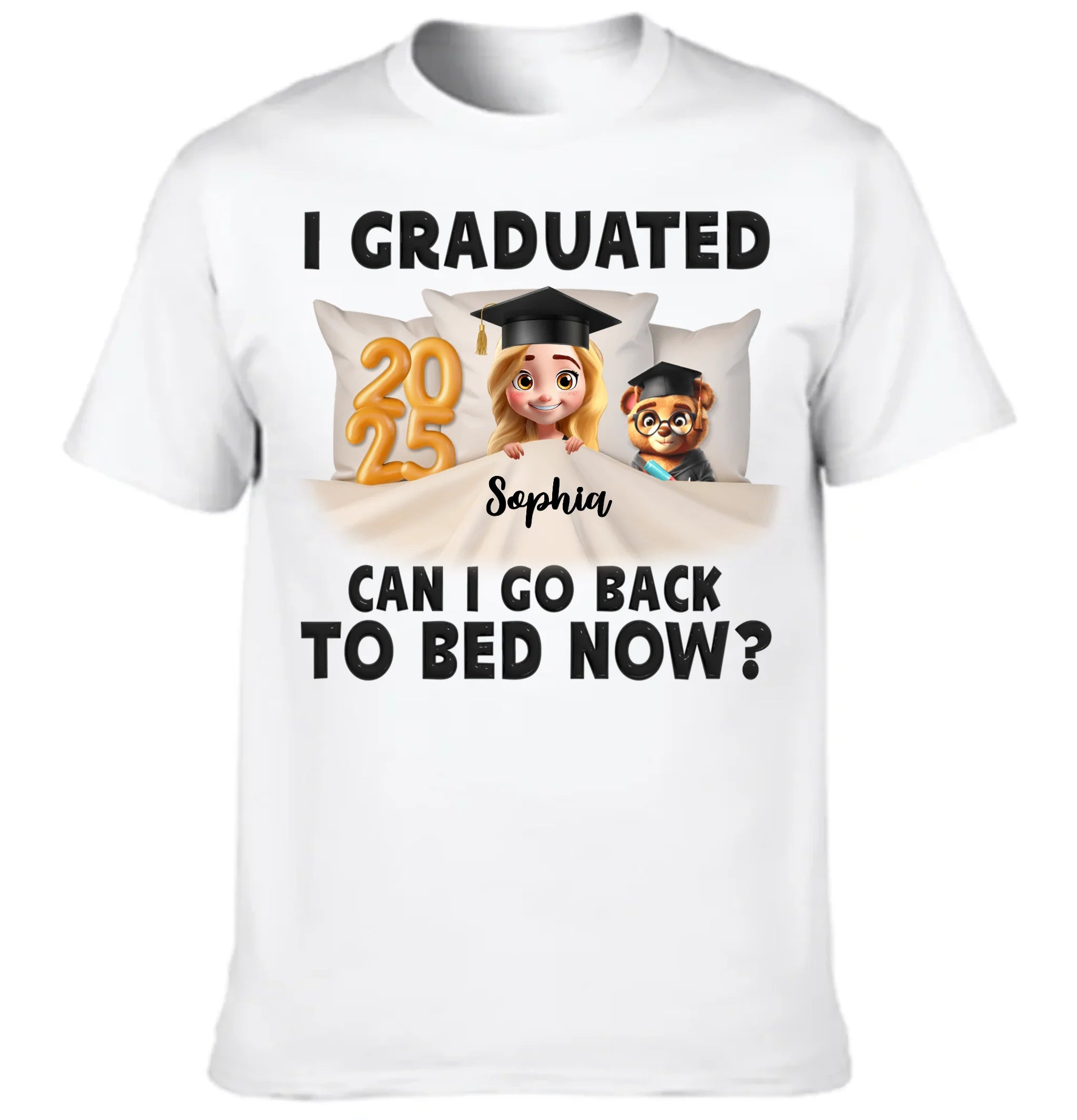 Graduation Clothes - Personalized Graduation Theme Costumes with Specific Years, Characters and Name - Gift for Graduate,Friend,BFF