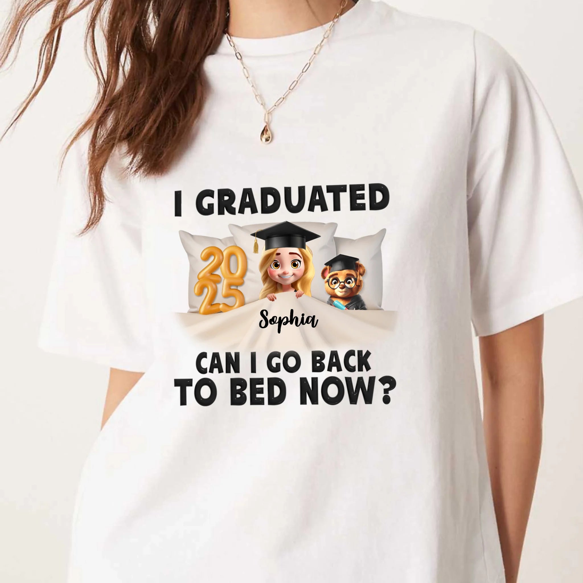 Graduation Clothes - Personalized Graduation Theme Costumes with Specific Years, Characters and Name - Gift for Graduate,Friend,BFF