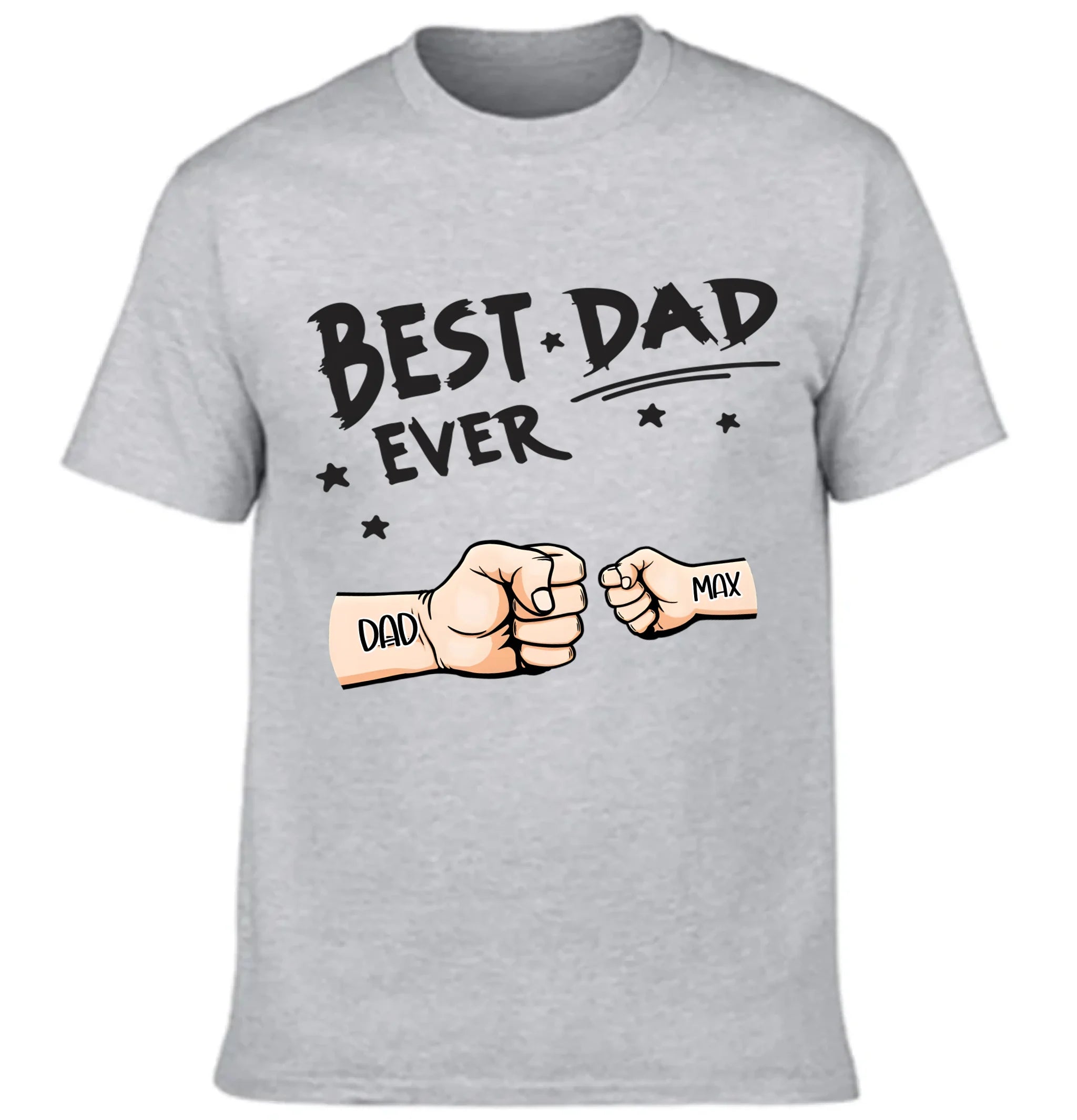 Best Dad Ever Fist Bump - Personalized Father Clothes