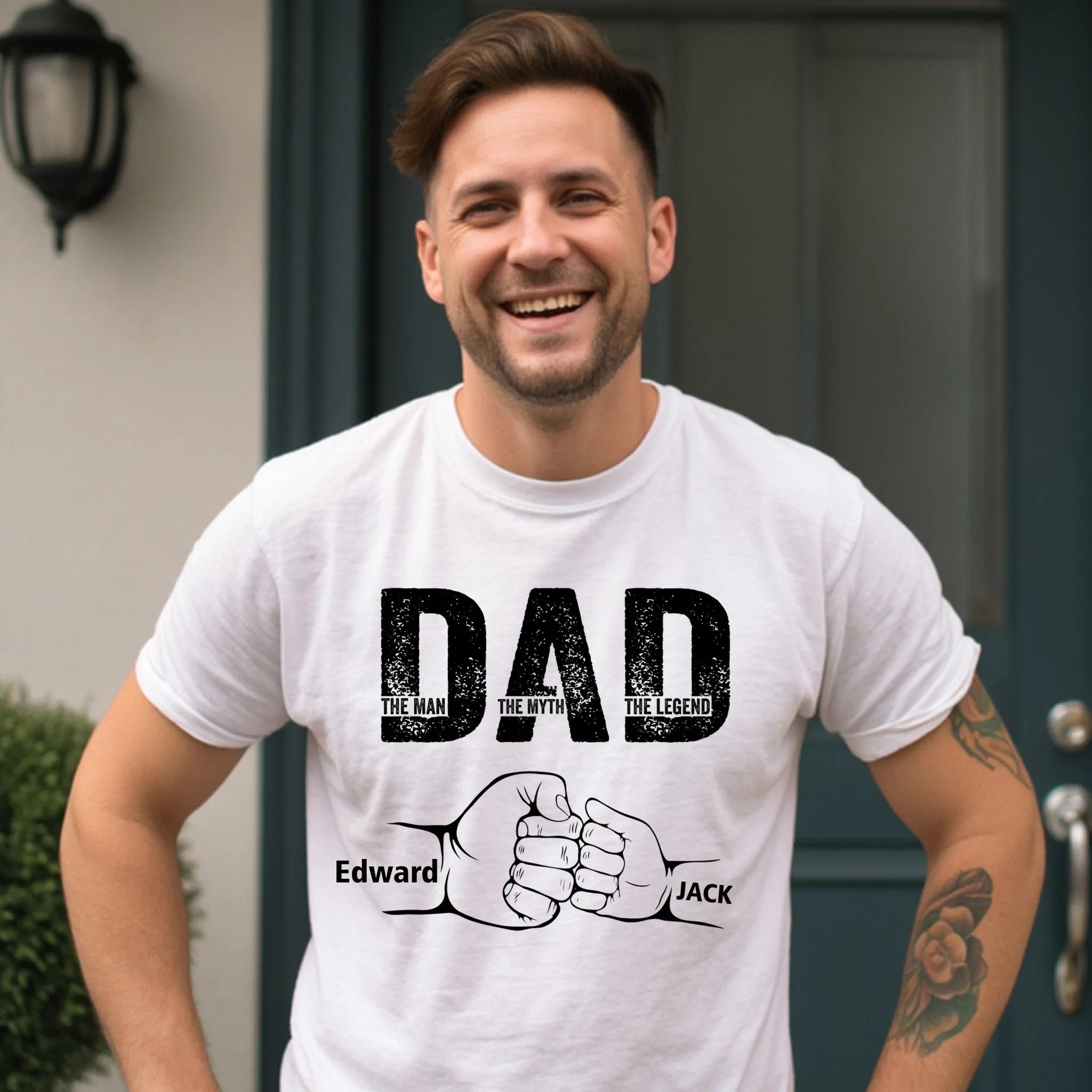 Dad The Man The Myth The Legend - Personalized Shirt Father's Day