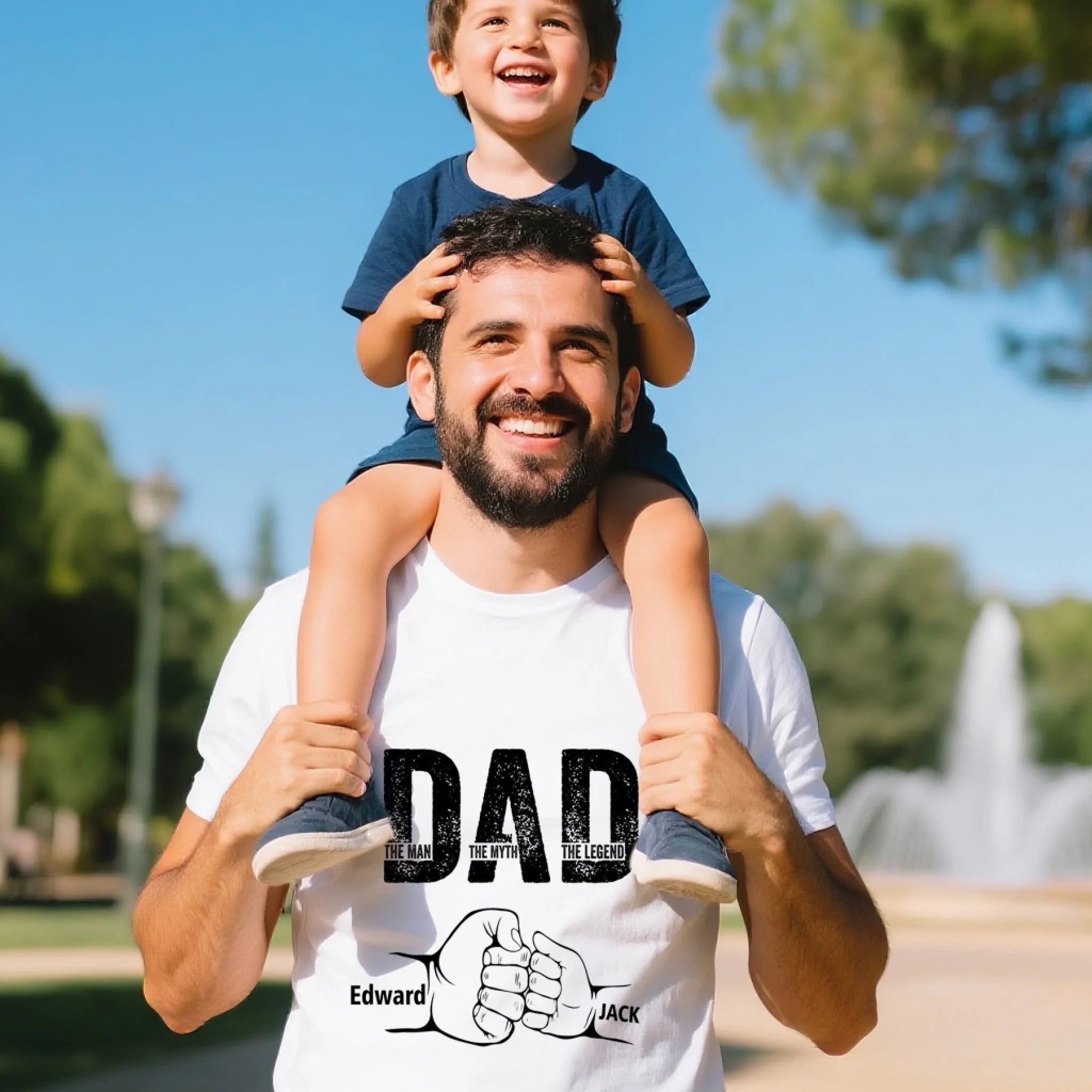 Dad The Man The Myth The Legend - Personalized Shirt Father's Day