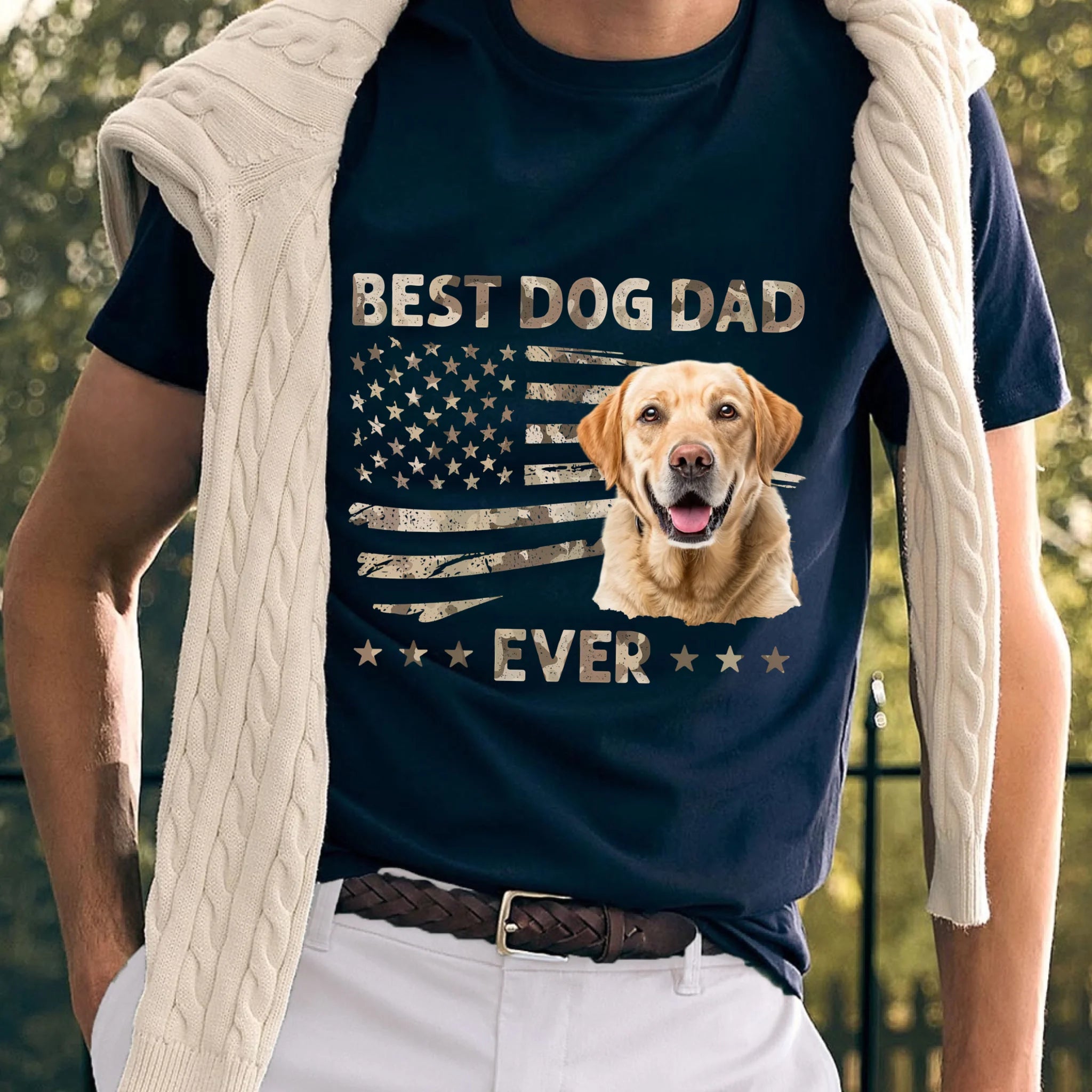 Custom Photo Ultimate Dog Dad - Personalized Pet Themed Clothes