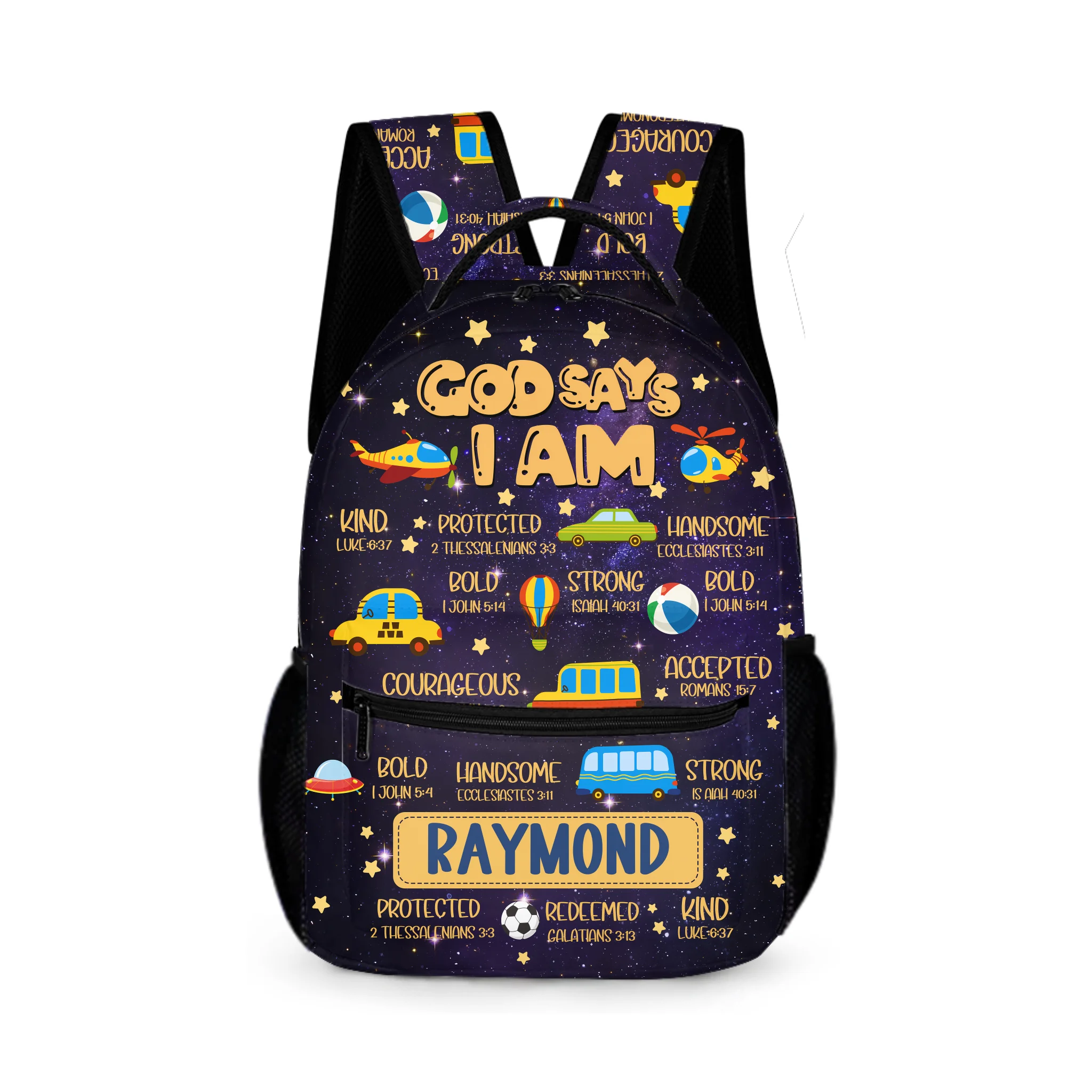 God Says I Am - Personalized Backpack - Back-to-school Gift