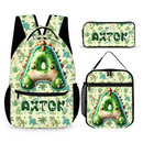 Customized Children's Backpack - with Customized Name and Initial Dinosaur Pattern - School Season Gift for Children