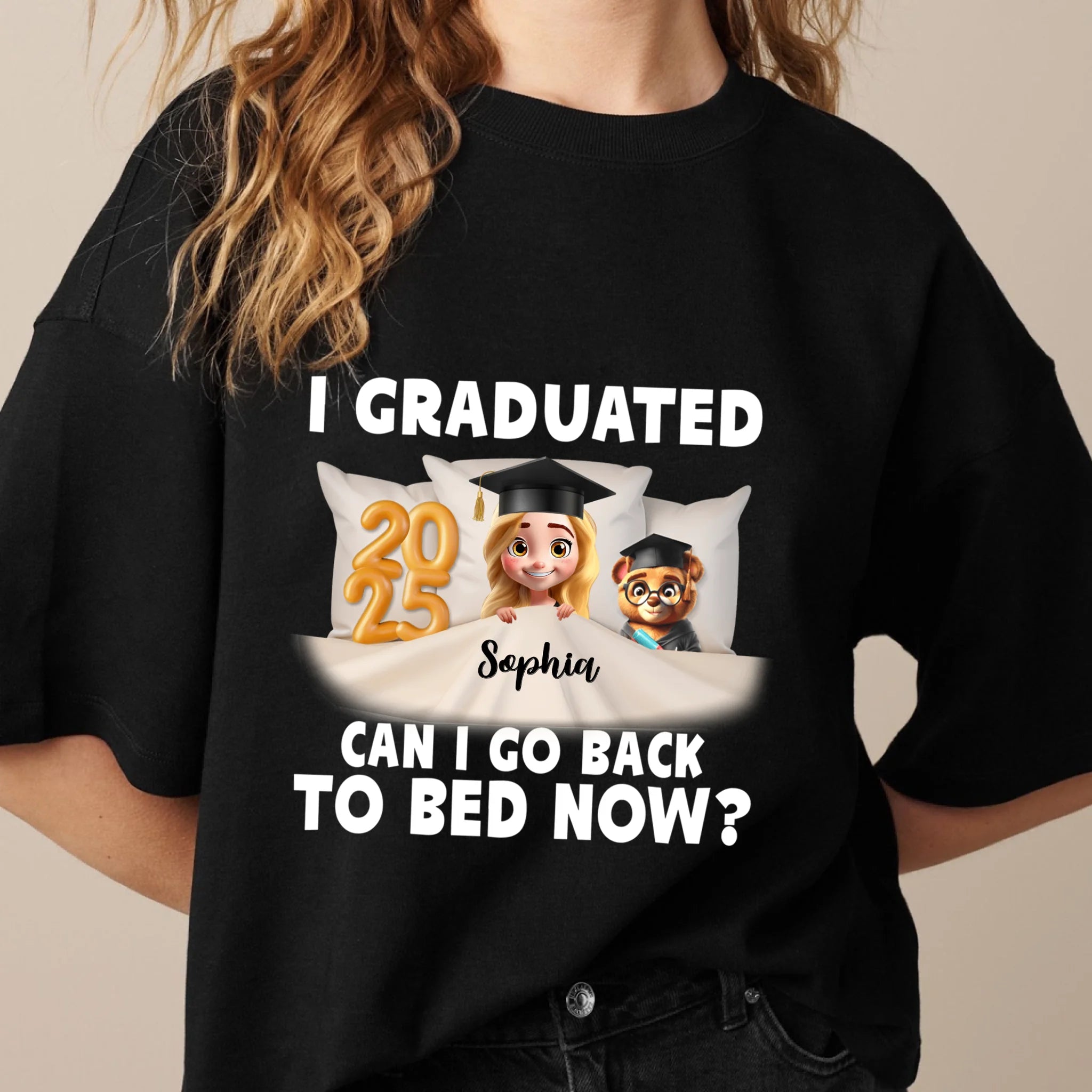 Graduation Clothes - Personalized Graduation Theme Costumes with Specific Years, Characters and Name - Gift for Graduate,Friend,BFF