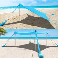 Beach Tent Sun Shelter - UPF50+ Pop Up Beach Canopy with Sand (1)