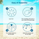 Beach Tent Sun Shelter - UPF50+ Pop Up Beach Canopy with Sand (2)