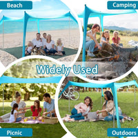Beach Tent Sun Shelter - 10 x 10 Ft Beach Canopy UPF50+ UV Protection