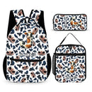 Initials Customized Name Customized Cow School Bag - School Season Gifts for Kids
