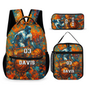 Doodle Game Style Customized Backpack - Includes Basketball, Soccer, Baseball, Rugby And All Kinds Of Ball Games - A Great Gift For Kids During The School Season!