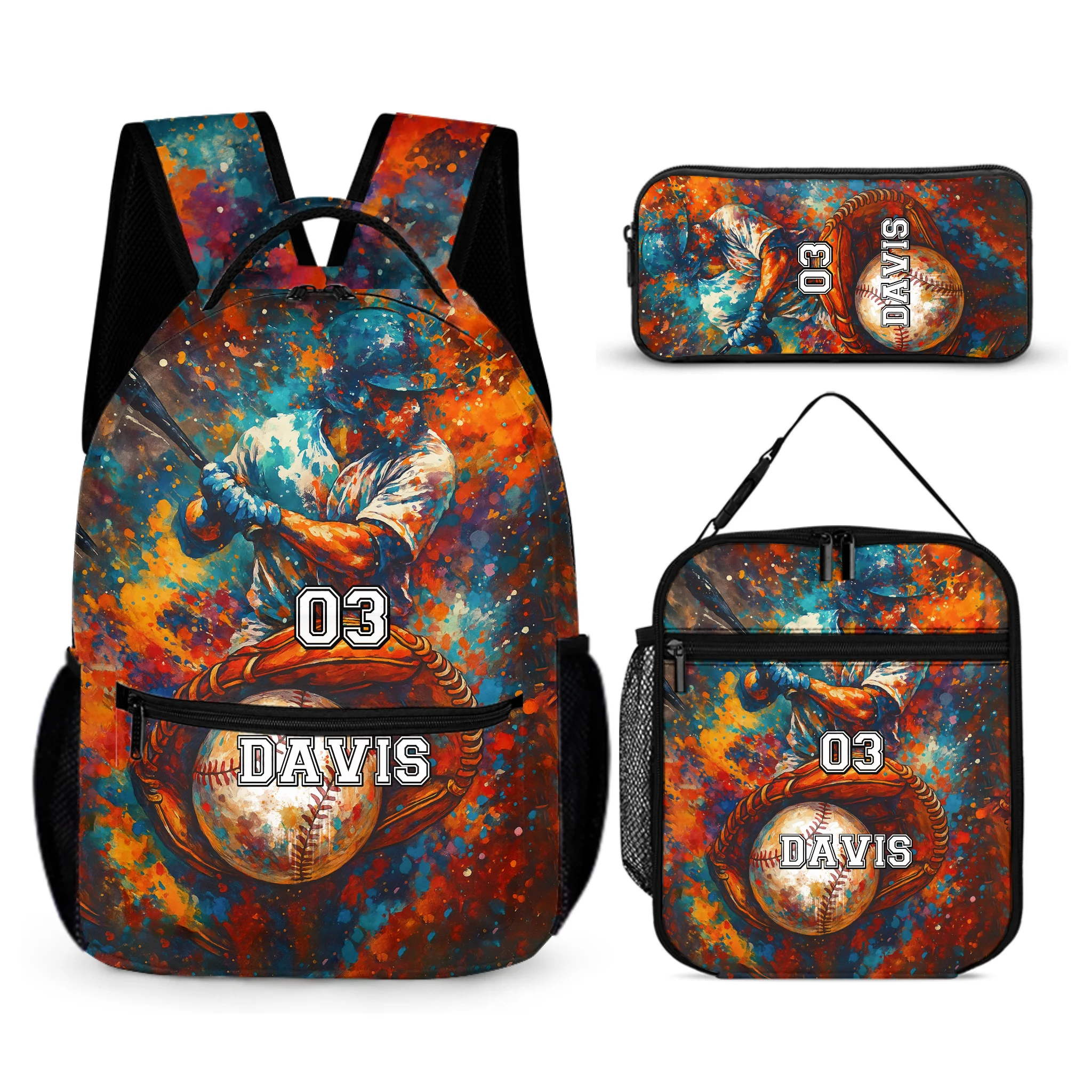Doodle Game Style Customized Backpack - Includes Basketball, Soccer, Baseball, Rugby And All Kinds Of Ball Games - A Great Gift For Kids During The School Season!
