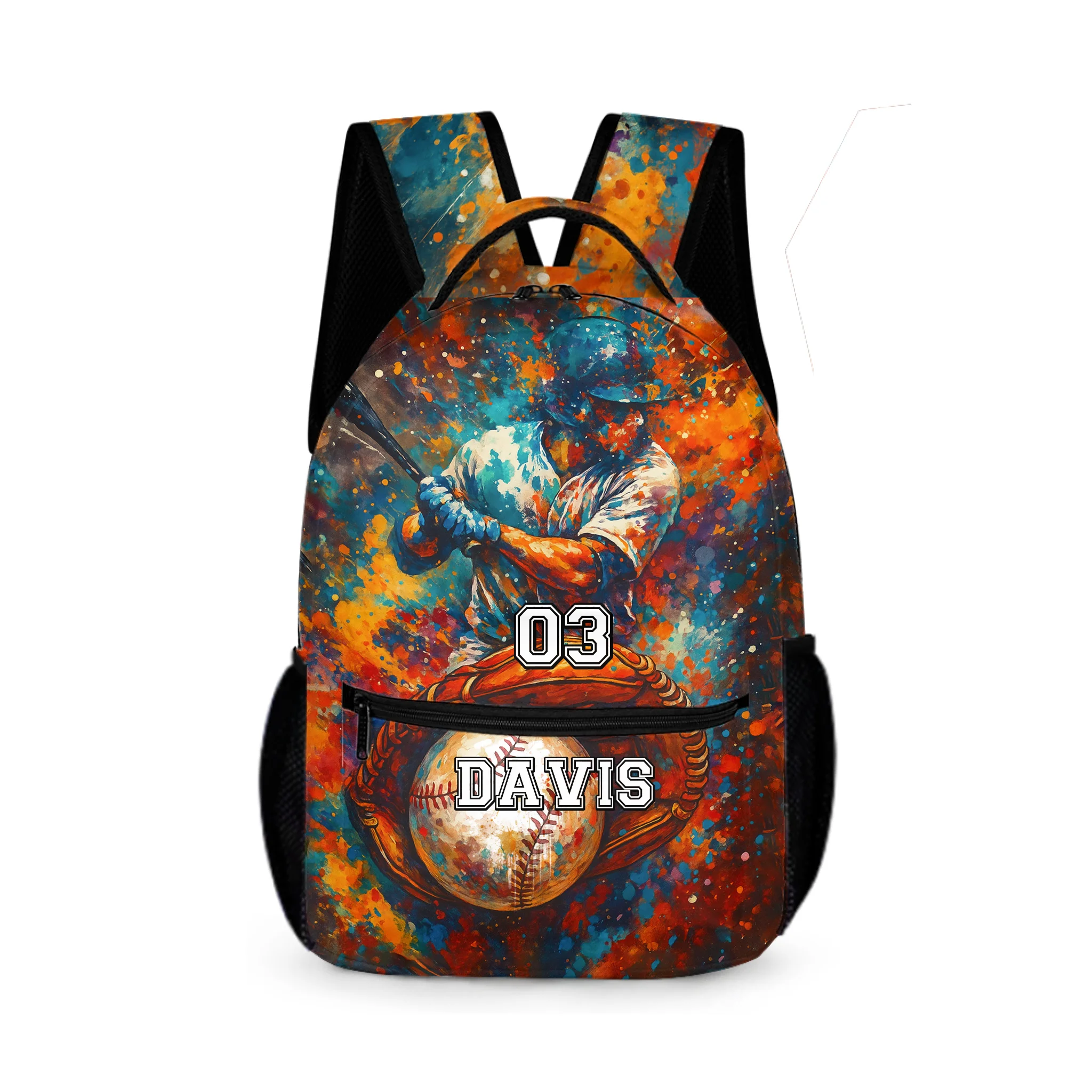 Doodle Game Style Customized Backpack - Includes Basketball, Soccer, Baseball, Rugby And All Kinds Of Ball Games - A Great Gift For Kids During The School Season!
