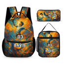 Doodle Game Style Customized Backpack - Includes Basketball, Soccer, Baseball, Rugby And All Kinds Of Ball Games - A Great Gift For Kids During The School Season!
