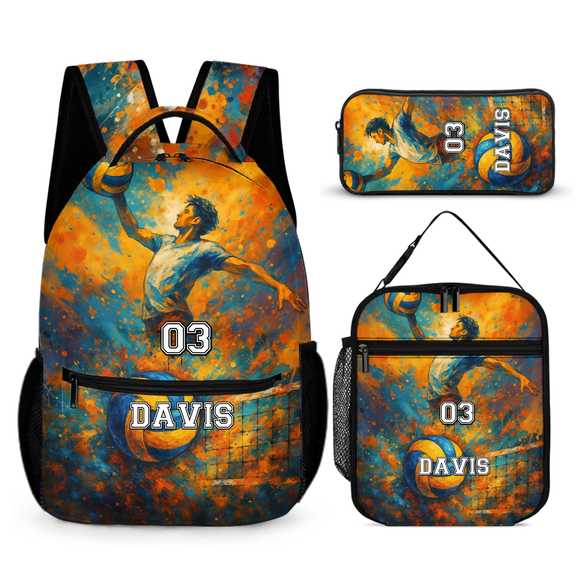 Doodle Game Style Customized Backpack - Includes Basketball, Soccer, Baseball, Rugby And All Kinds Of Ball Games - A Great Gift For Kids During The School Season!