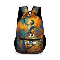 Doodle Game Style Customized Backpack - Includes Basketball, Soccer, Baseball, Rugby And All Kinds Of Ball Games - A Great Gift For Kids During The School Season!
