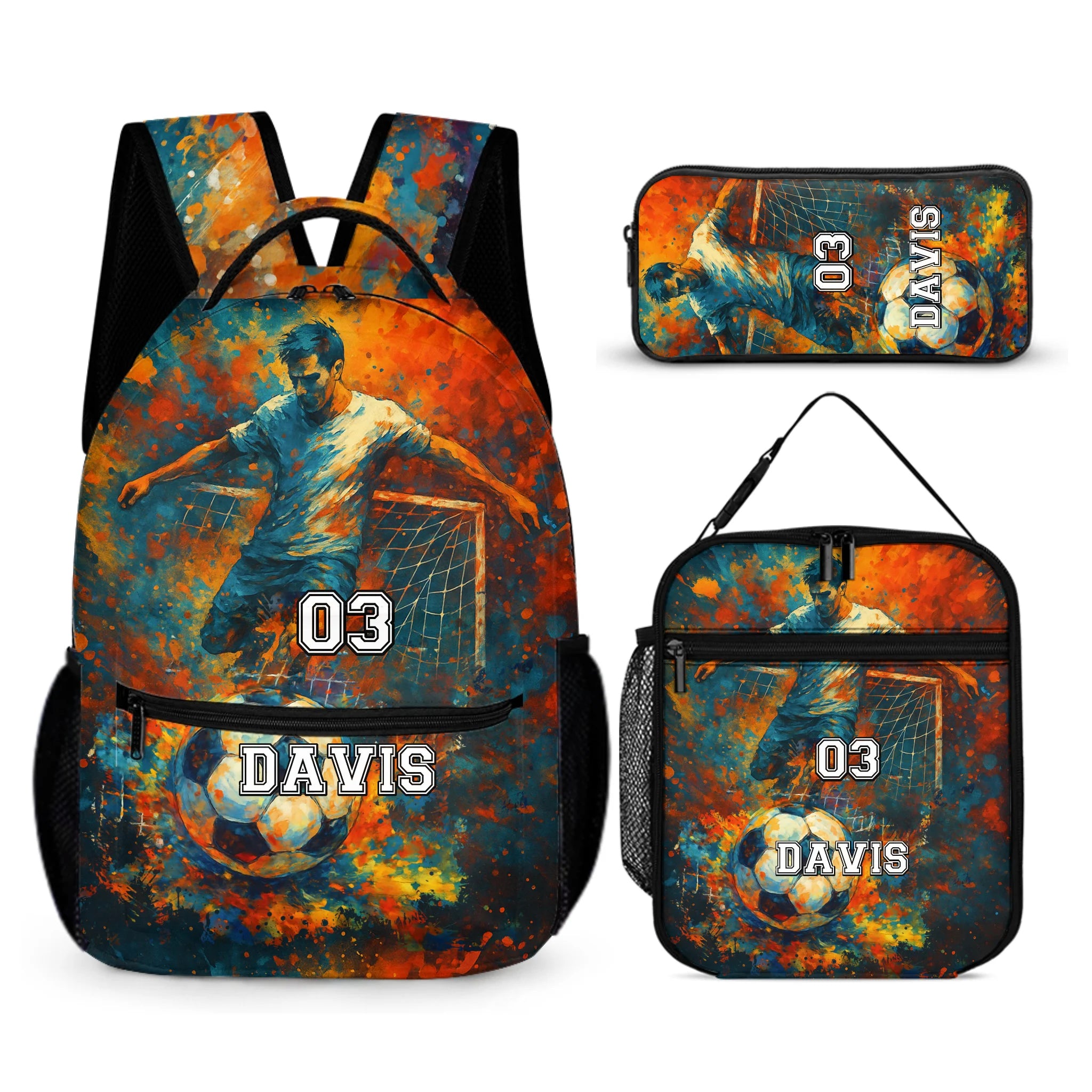Doodle Game Style Customized Backpack - Includes Basketball, Soccer, Baseball, Rugby And All Kinds Of Ball Games - A Great Gift For Kids During The School Season!