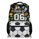 Personalized Name Custom Sports Backpack - Includes Basketball Baseball Soccer Football Rugby Personalized Backpacks
