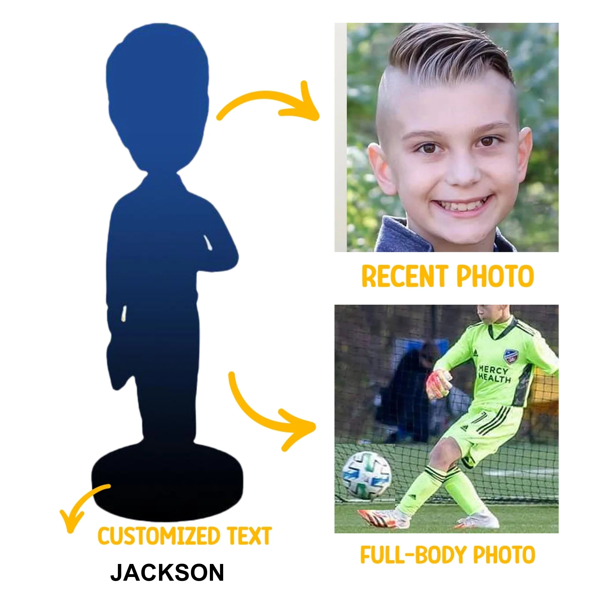 Engraved Customized Soccer Player Figurine - Gift Ideas for Soccer Player Lovers